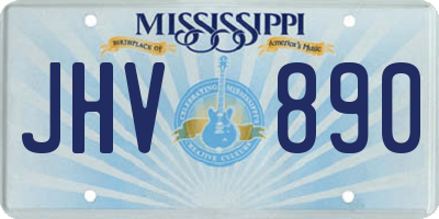 MS license plate JHV890