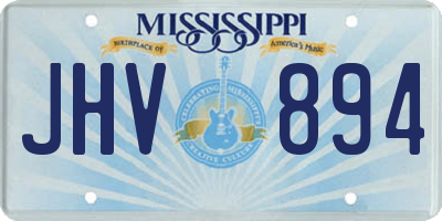 MS license plate JHV894