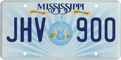 MS license plate JHV900