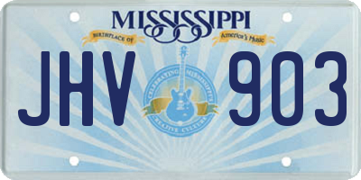 MS license plate JHV903