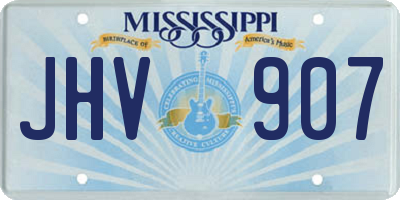 MS license plate JHV907