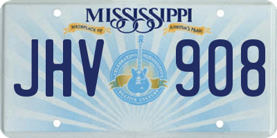 MS license plate JHV908