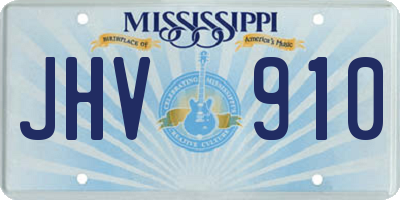 MS license plate JHV910