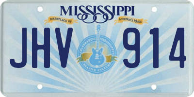 MS license plate JHV914