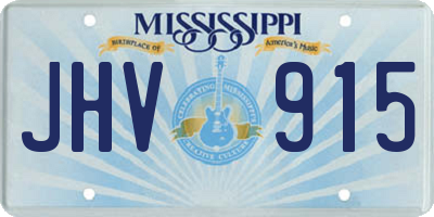 MS license plate JHV915
