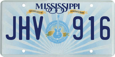 MS license plate JHV916