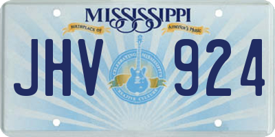 MS license plate JHV924