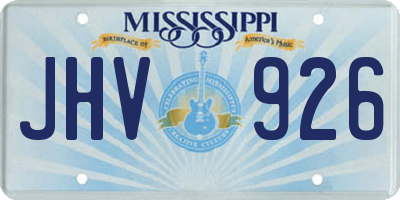 MS license plate JHV926
