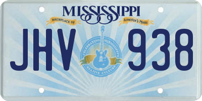 MS license plate JHV938