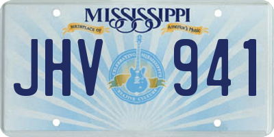 MS license plate JHV941