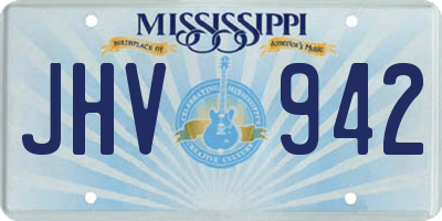 MS license plate JHV942