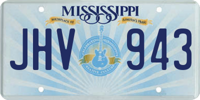 MS license plate JHV943