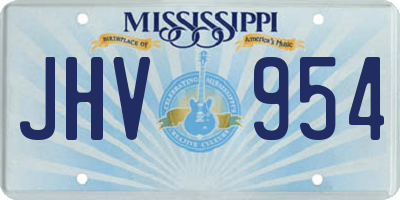 MS license plate JHV954