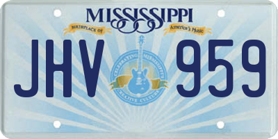 MS license plate JHV959
