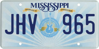 MS license plate JHV965