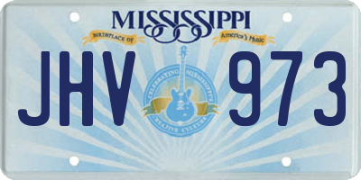 MS license plate JHV973