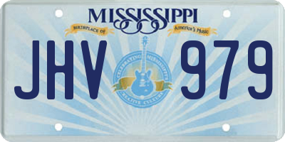 MS license plate JHV979