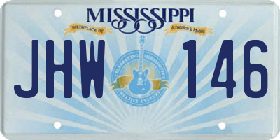 MS license plate JHW146