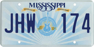 MS license plate JHW174