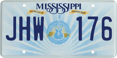 MS license plate JHW176