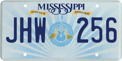 MS license plate JHW256