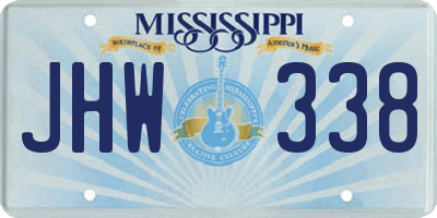 MS license plate JHW338