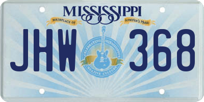 MS license plate JHW368