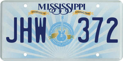 MS license plate JHW372