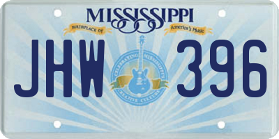 MS license plate JHW396