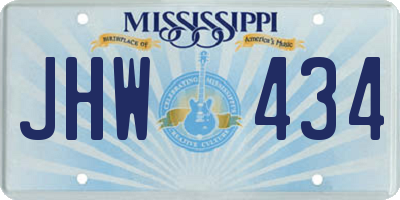 MS license plate JHW434