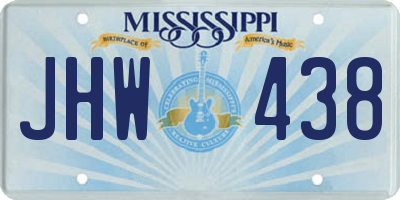 MS license plate JHW438
