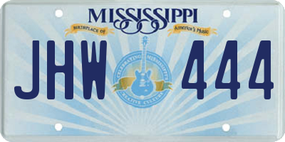 MS license plate JHW444