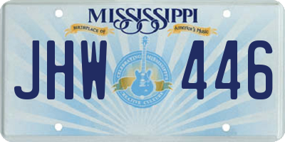 MS license plate JHW446