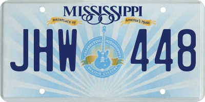 MS license plate JHW448