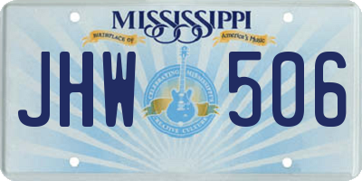 MS license plate JHW506