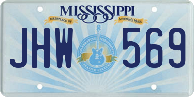 MS license plate JHW569
