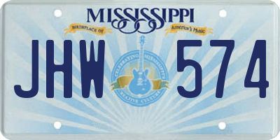 MS license plate JHW574