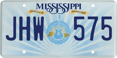 MS license plate JHW575