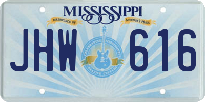 MS license plate JHW616
