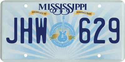 MS license plate JHW629