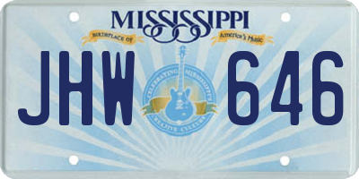MS license plate JHW646