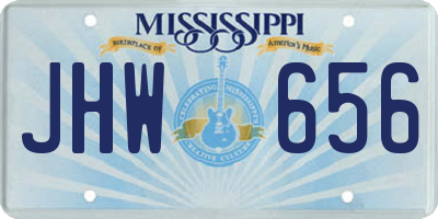 MS license plate JHW656