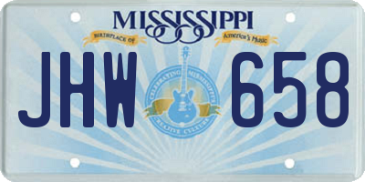 MS license plate JHW658