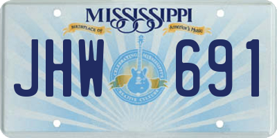 MS license plate JHW691