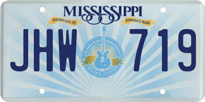MS license plate JHW719