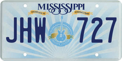 MS license plate JHW727