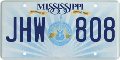 MS license plate JHW808