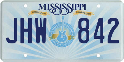 MS license plate JHW842
