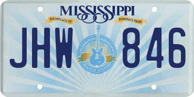 MS license plate JHW846