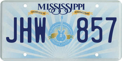 MS license plate JHW857